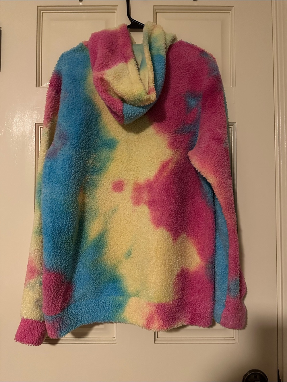 Barbie Movie Tie-Dye Sherpa Hoodie Sweater - 'I am Kenough.' - Picture 2 of 2